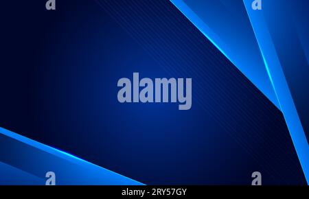 Dark blue modern abstract shape gradient triangle business background Stock Vector
