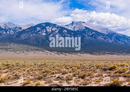 Sangre de Cristo Mountains in Colorado. Stock Photo