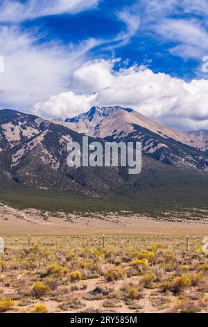 Sangre de Cristo Mountains in Colorado. Stock Photo