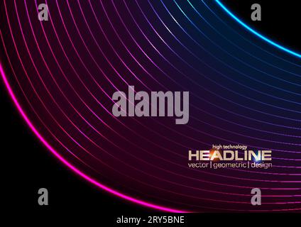 vector retro futuristic neon design elements 3D cube. Retro graphics ...