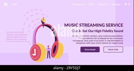 Music streaming service, check high fidelity sound Stock Vector