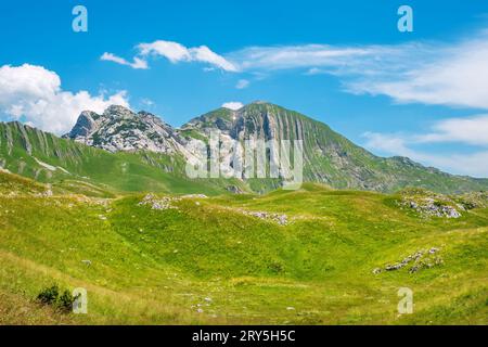 Natural landscape with Gruta and Prutas mountains in Durmitor National Park. Montenegro Stock Photo