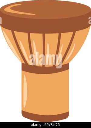 Drum musical instrument, djembe or jembe vector Stock Vector