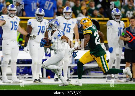 Detroit Lions wide receiver Kalif Raymond catches a pass during an NFL  football practice in Allen Park, Mich., Monday, June 12, 2023. (AP  Photo/Paul Sancya Stock Photo - Alamy