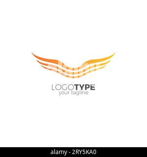 Wing Simple Logo Design. Fly Logo Vector Stock Vector