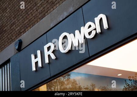 signage of H R Owen London November  2013 Stock Photo