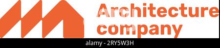 Architecture company text with home logo Stock Vector