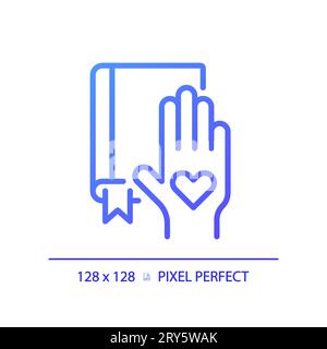 2D thin linear gradient willingness icon Stock Vector