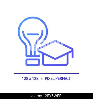 2D thin linear gradient innovation icon Stock Vector