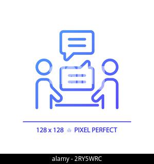 2D thin linear gradient communication icon Stock Vector