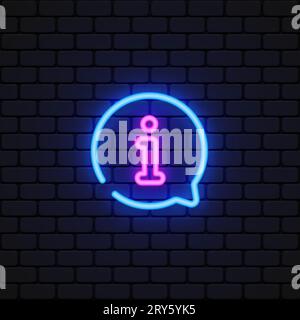 Info icon neon, great design for any purposes. Vector illustration Stock Vector