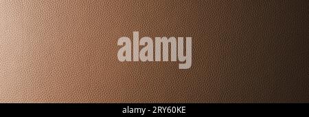 Abstract background, wide banner with brown gradient leather texture. Genuine structure, luxury pattern.  Gradient, wallpaper, panoramic,  wide, web b Stock Photo