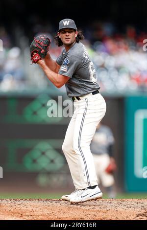 Washington Nationals Pitcher Kyle Finnegan (67) Celebrates With Catcher ...