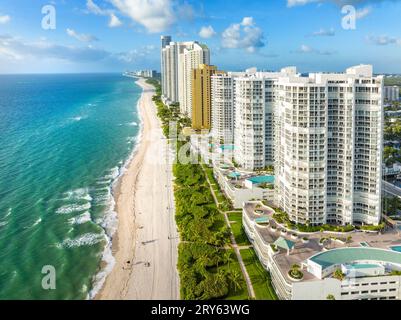 Aerial View, Sunny Isles Beach North Miami  Miami,  Florida,USA Stock Photo