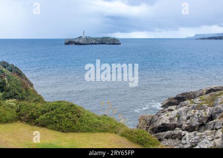 Isla do Mouro at Santander in Cantabrian coast Stock Photo