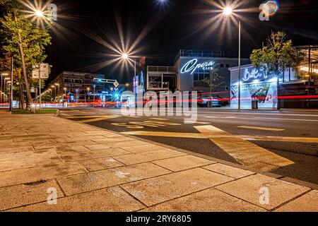 CROATIA : ZADAR - TRAFFIC BY NIGHT Stock Photo