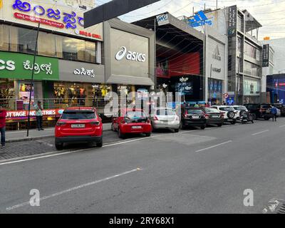 Exclusive shots of brigade road in Bengaluru Stock Photo