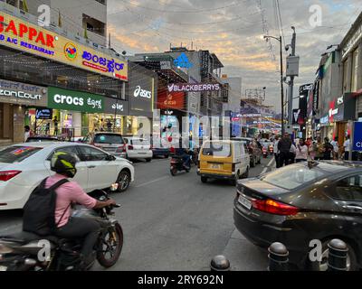 Exclusive shots of brigade road in Bengaluru Stock Photo