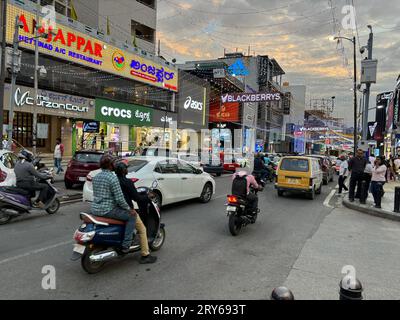 Exclusive shots of brigade road in Bengaluru Stock Photo