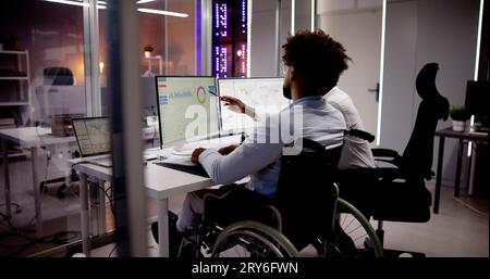 Data Analyst Using Data Analytics KPI Dashboard Stock Photo