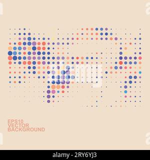 Abstract Background with Colorful Dotted Pattern Stock Vector