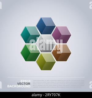 Colorful Cubes - Abstract Background Design Stock Vector