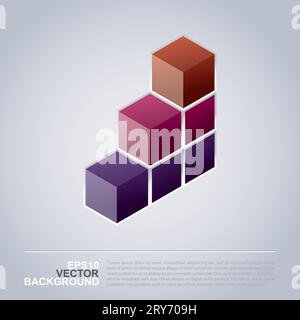 Colorful Cubes - Abstract Background Design Stock Vector