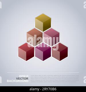 Colorful Cubes - Abstract Background Design Stock Vector