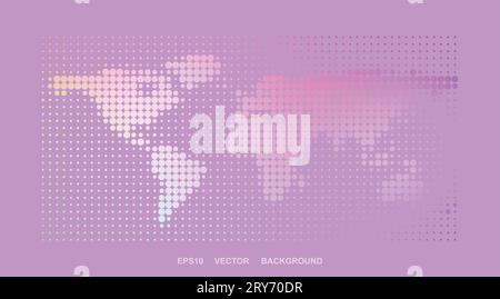 Dotted Map Design - Colorful World Map Stock Vector