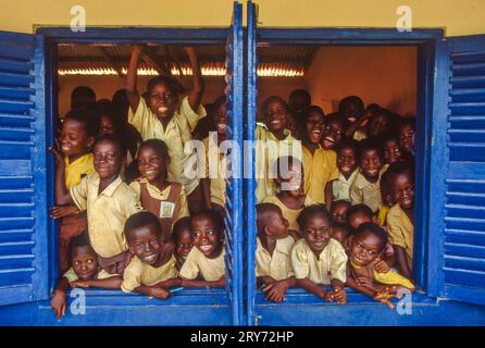 GHANA. - Primary school children in the classroom in rural area. Stock Photo