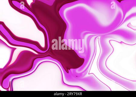 exploring the fusion of colors in abstract liquified paint image with blue, purple and pink shades Stock Photo