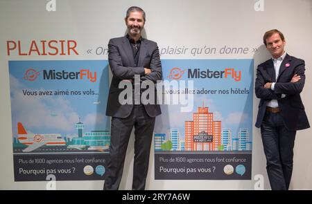 NICOLAS BRUMELOT AND  CARLOS DA SILVA MISTER FLY CHAIRMEN Stock Photo