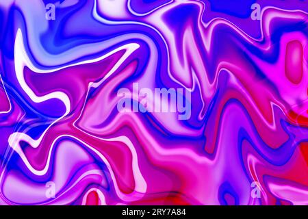 liquid paper marbling paint background fluid painting abstract texture art technique colorful mix of acrylic vibrant colors Stock Photo