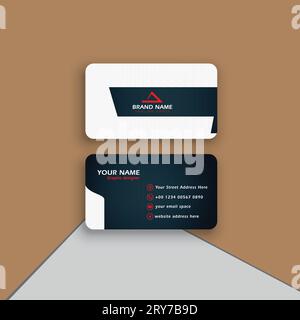 business card template design, visiting card for corporate identity Stock Vector