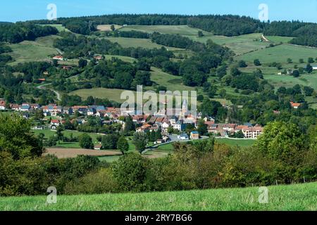 Combrailles region. Menat village. Puy de Dome. Auvergne-Rhone-Alpes. France Stock Photo
