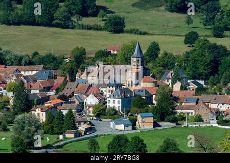 Combrailles region. Menat village. Puy de Dome. Auvergne-Rhone-Alpes. France Stock Photo