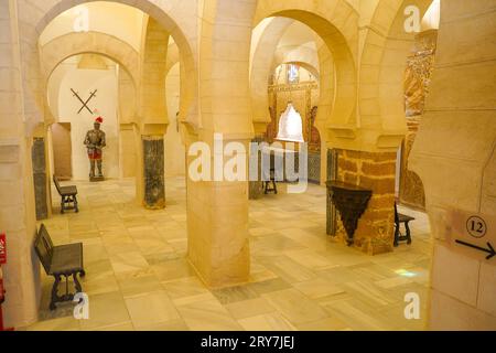 Mosque area, Mihrab, within San Marcos Castle, Puerto de Santa María, Cadiz, Andalucia, Spain. Stock Photo