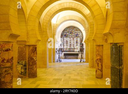 Mosque area, Mihrab, within San Marcos Castle, Puerto de Santa María, Cadiz, Andalucia, Spain. Stock Photo