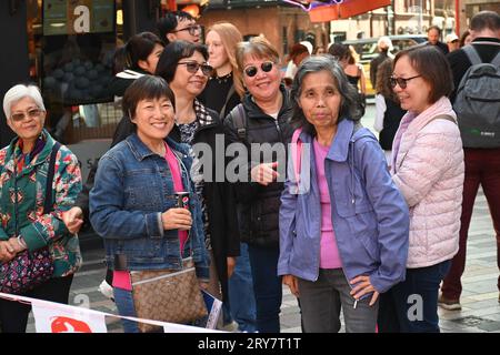 Chinatown London, UK. 29th Sep, 2023. Chinese Information and Advice Centre hosts a mid-autumn festival (中秋节) celebration. Dating back almost 3000 years, Mid-Autumn Festival, also known as Moon Festival, celebrates the annual harvest that falls on the 8th month of the Chinese Lunar Calendar. Chinese traditionally, families and loved ones will gather together to celebrate with a seasonal feast in the heart of London - Chinatown at Newport Place. Credit: See Li/Picture Capital/Alamy Live News Stock Photo