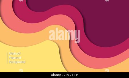 Colorful Papercut Background Concept Design Stock Vector