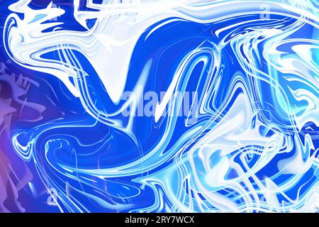 an artistic fusion of hues, marbling, and fluid expression blue liquid marble abstract background Stock Photo