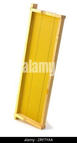 Frame of honeycomb on a white background. Stock Photo