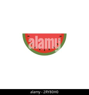 Watermelon Slice Illustration. Concept of healthy lifestyle and ripe fruits Stock Vector