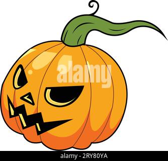 Halloween Pumpkin Burning Vector Stock Vector