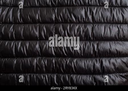 Sewing lines on synthetic fiber fabric, close up abstract  photography Stock Photo