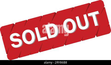 Sold Out Label Vector Illustration Stock Vector