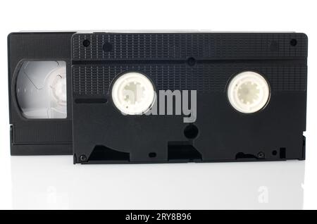 Old VHS Video tapes Stock Photo