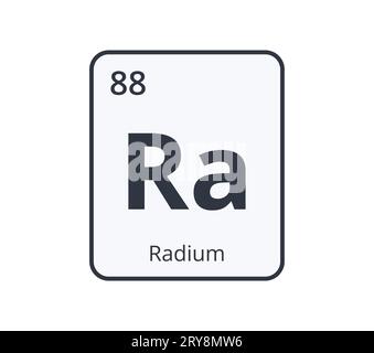 Radium Chemical Symbol.  Stock Vector