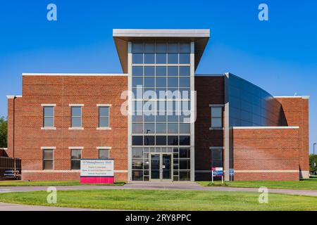 Kansas, SEP 17 2023 - Sunny exterior view of the O'Shaughnessy Hall Stock Photo