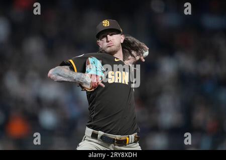 This is a 2023 photo of Josh Hader of the San Diego Padres baseball team.  This image reflects the San Diego Padres active roster as of Thursday, Feb.  24, 2023, when this